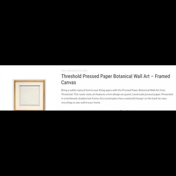 Threshold Pressed Paper Botanical Wall Art and bee set of‎ two wooden - Picture 4 of 15